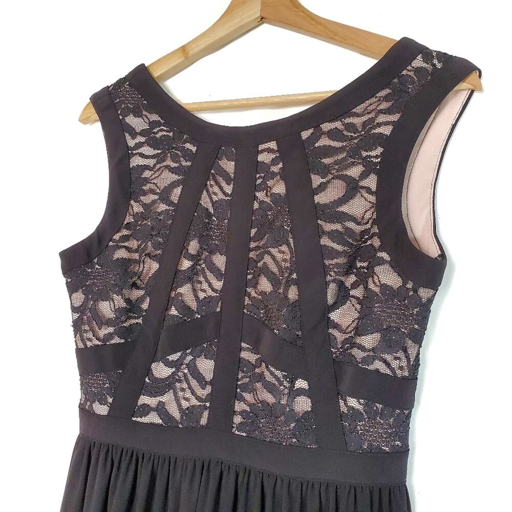 R&M Richards | Lace Bodice Sparkle Cocktail Dress - Picture 4 of 8